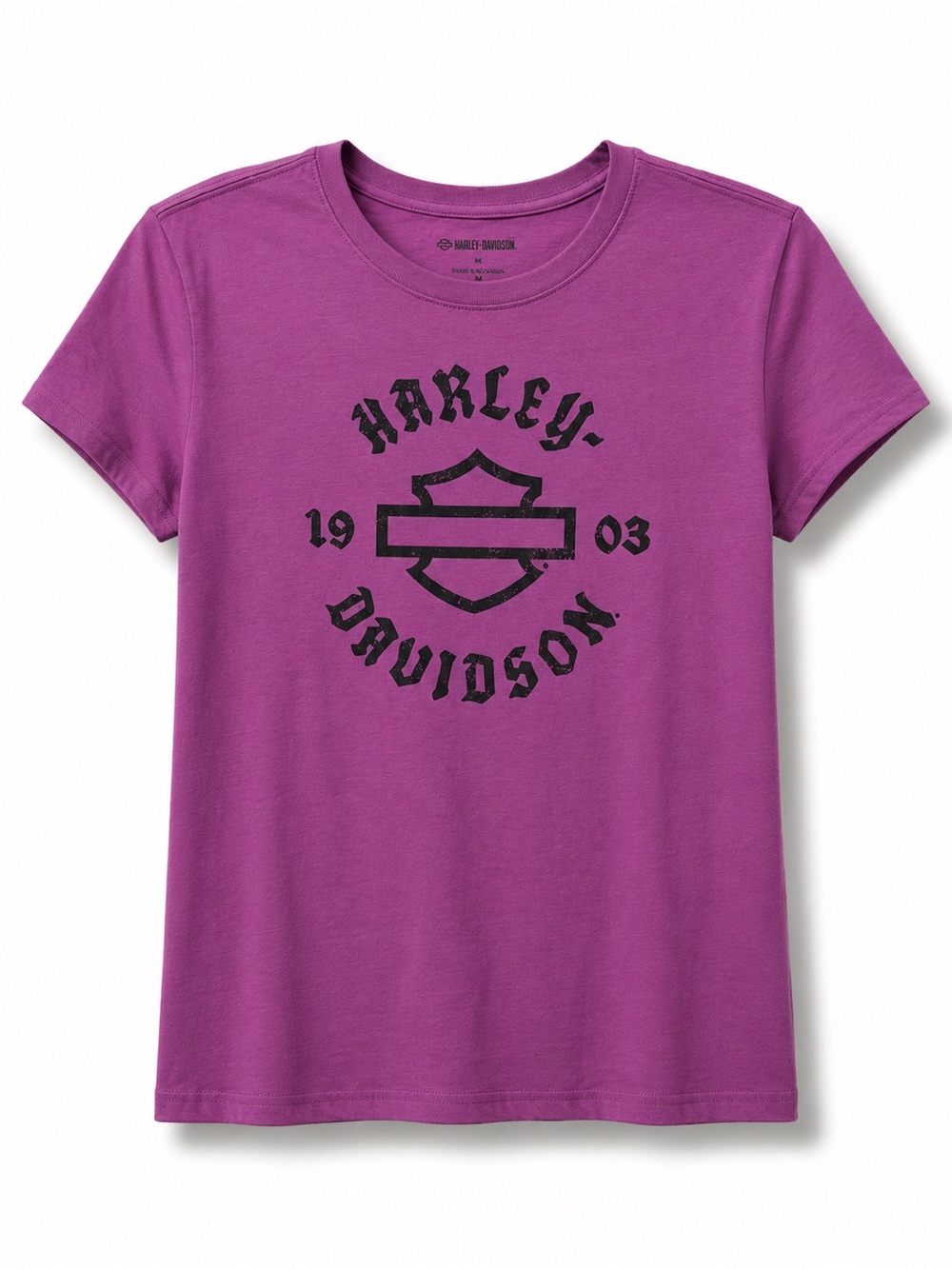 Harley-Davidson Purple Graphic Tee Women’s XL Distressed Logo T-Shirt